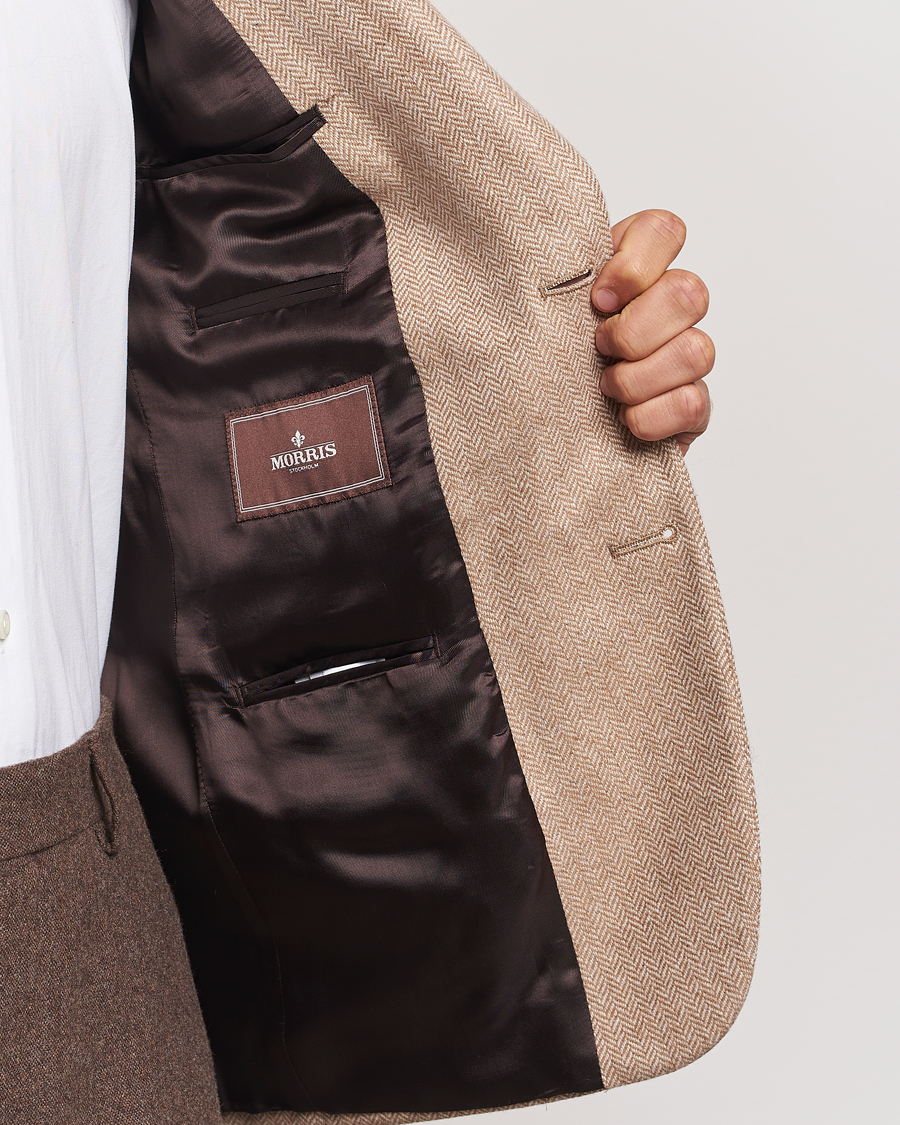 Mies | Pikkutakit | Morris | Tweed Herringbone Blazer Brown