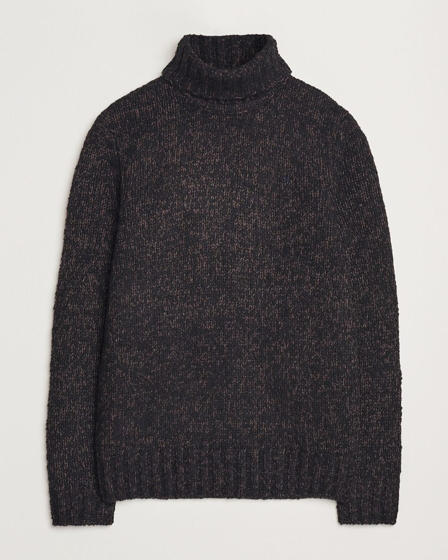 Mies | Puserot | Morris | Herbert Heavy Knitted Rollneck Brown