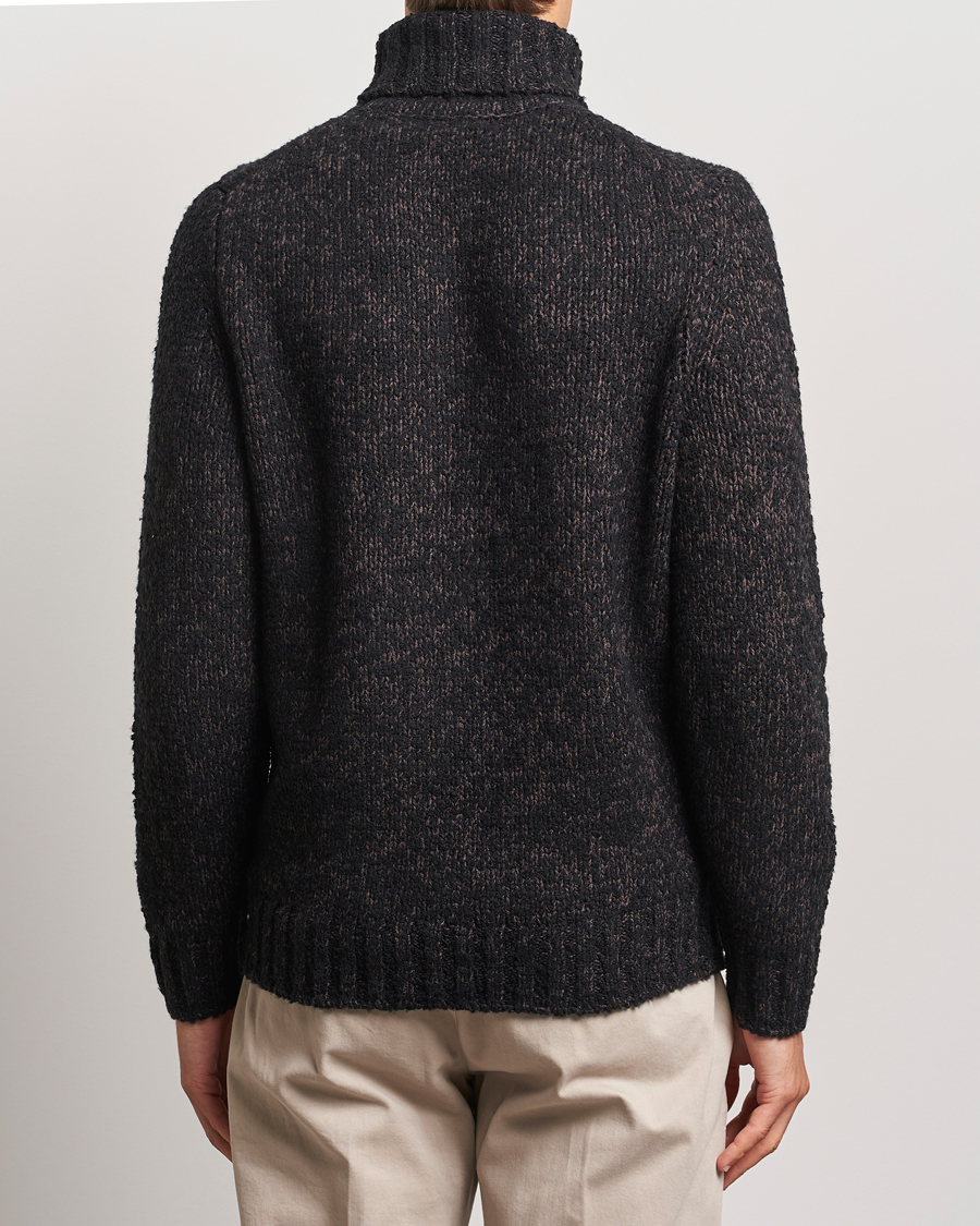 Mies | Puserot | Morris | Herbert Heavy Knitted Rollneck Brown