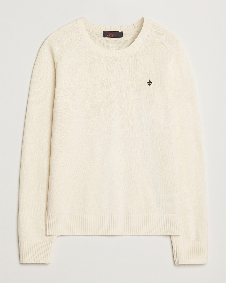 Mies | Puserot | Morris | Hertford Merino Crew Neck Off White