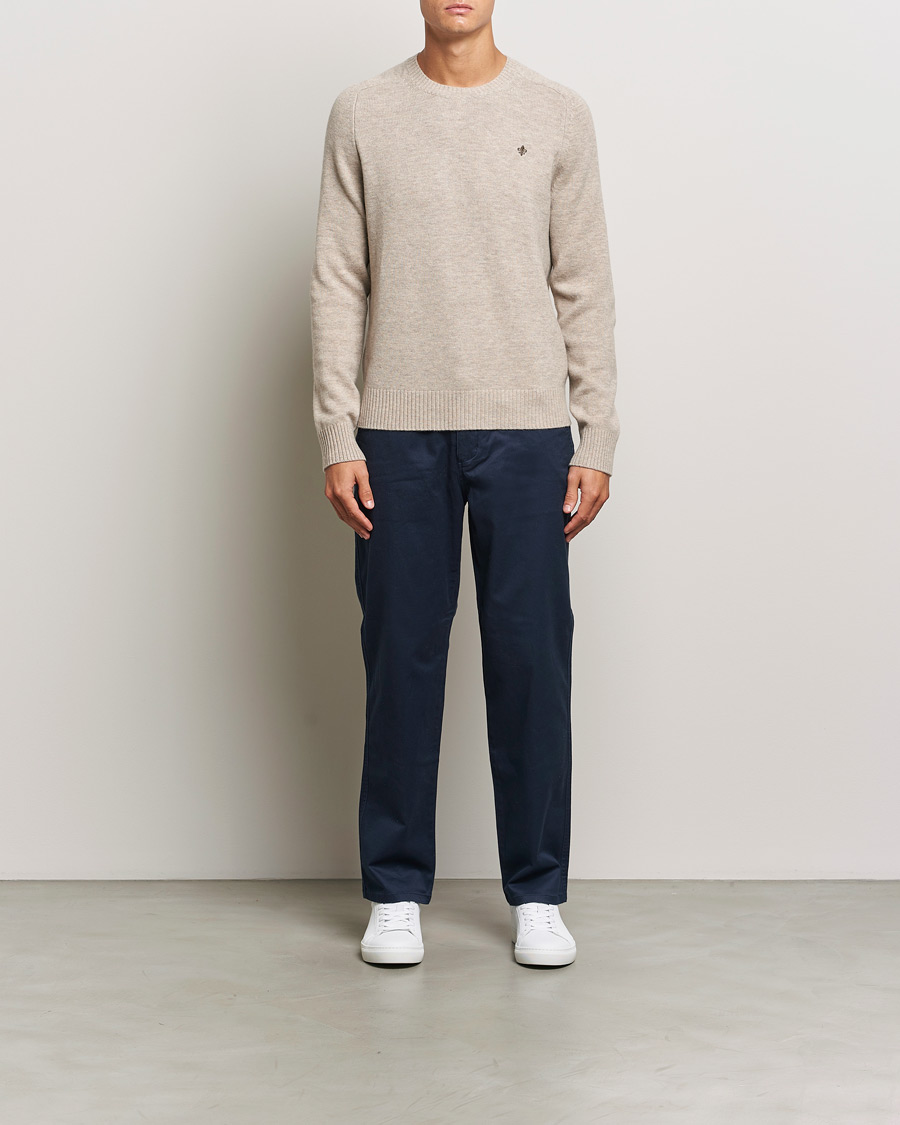 Mies | Puserot | Morris | Hertford Merino Crew Neck Khaki