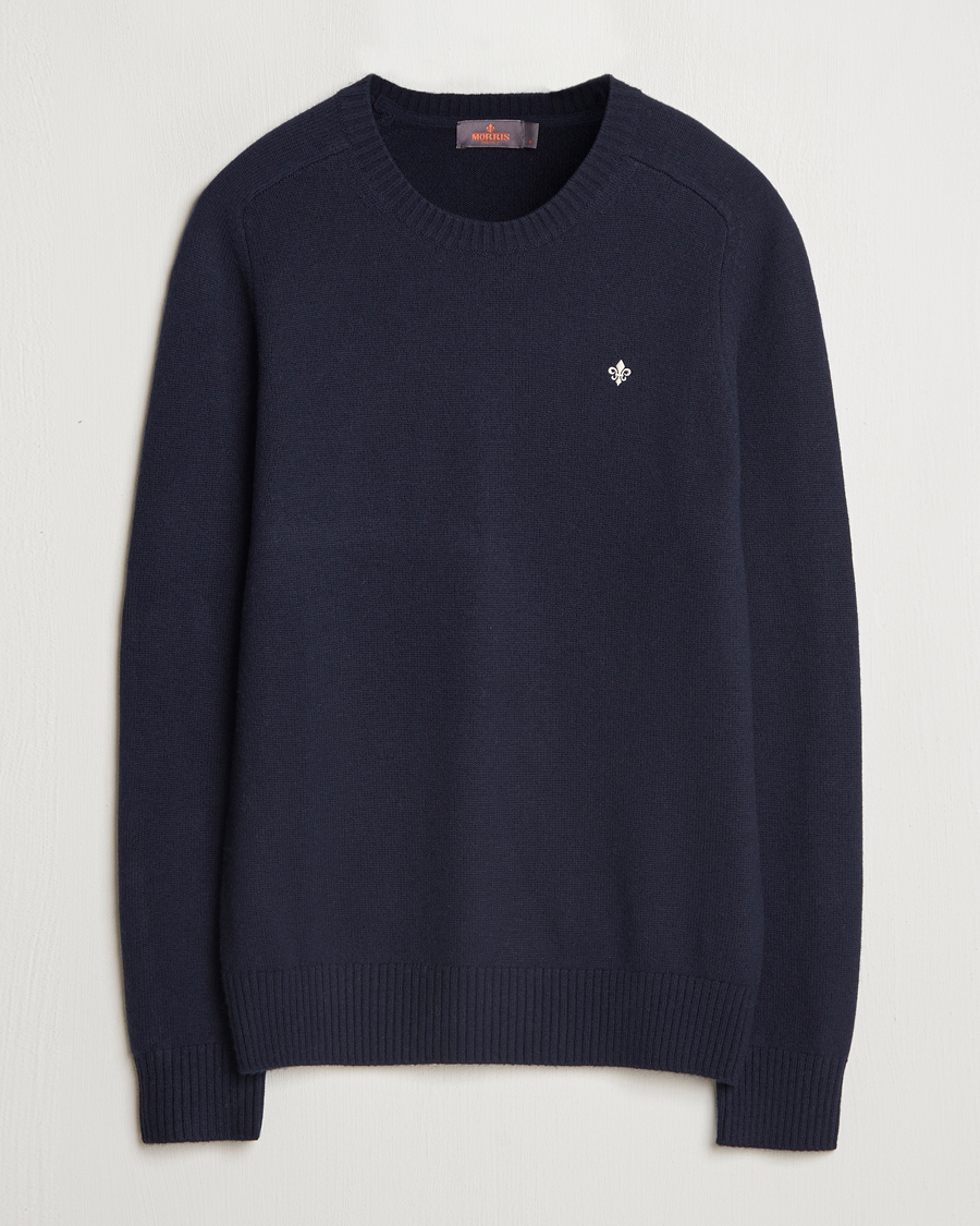 Mies | Puserot | Morris | Hertford Merino Crew Neck Navy