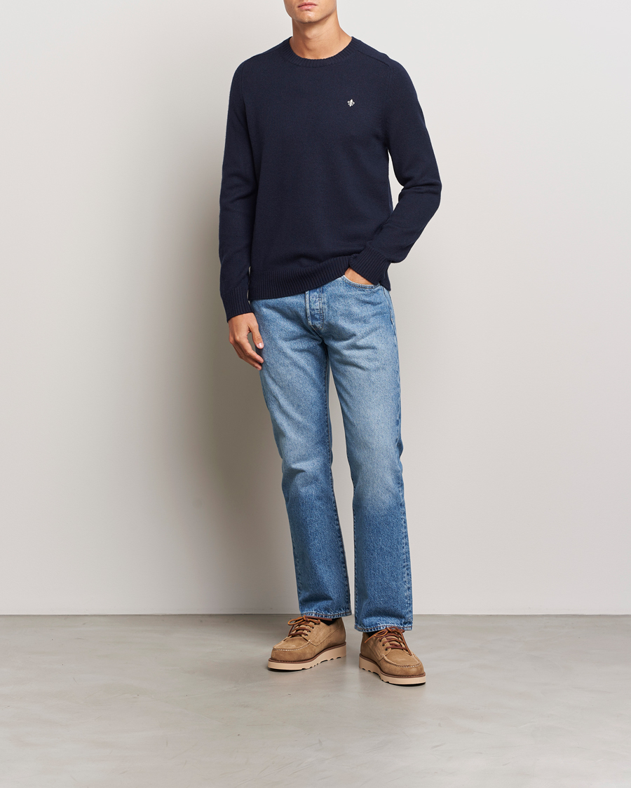 Mies | Puserot | Morris | Hertford Merino Crew Neck Navy