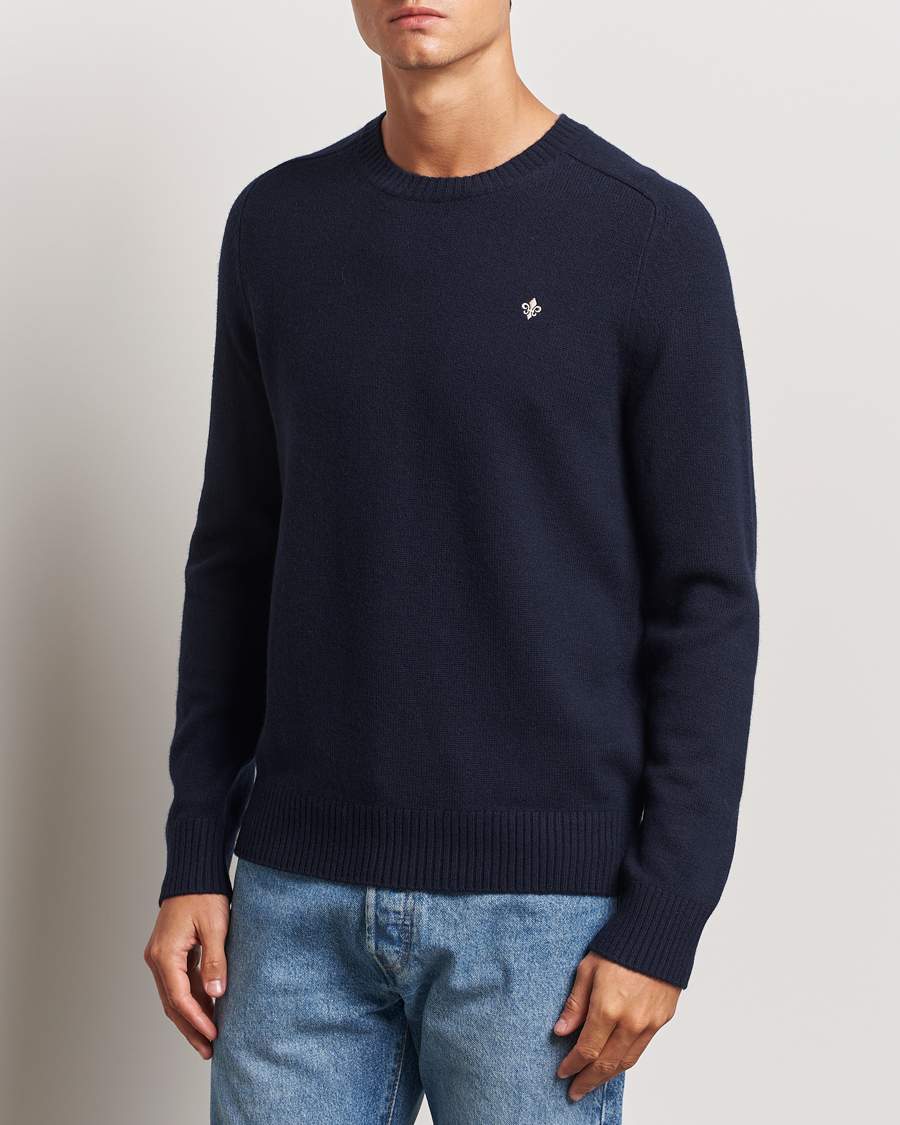 Mies | Puserot | Morris | Hertford Merino Crew Neck Navy