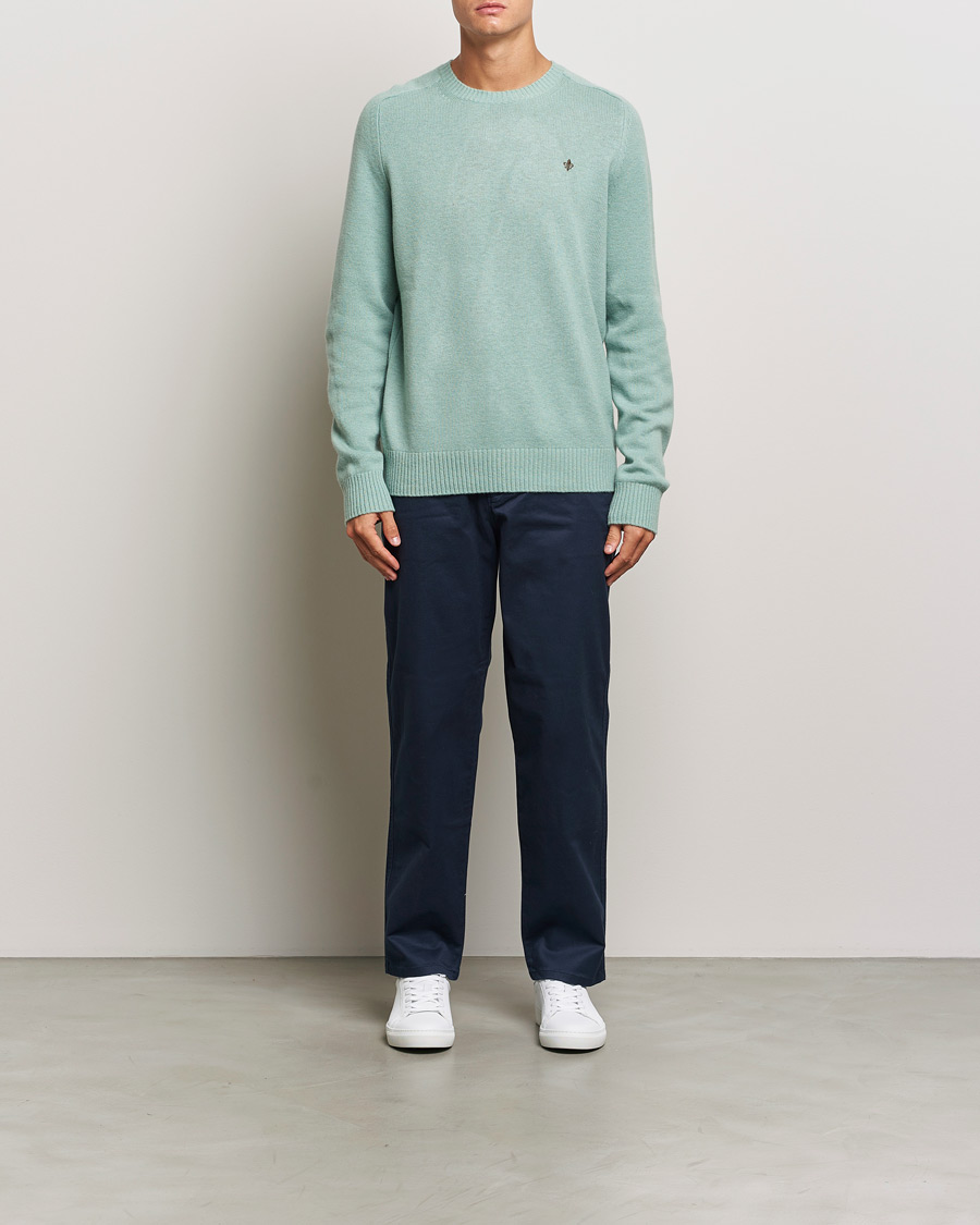 Mies | Puserot | Morris | Hertford Merino Crew Neck Green