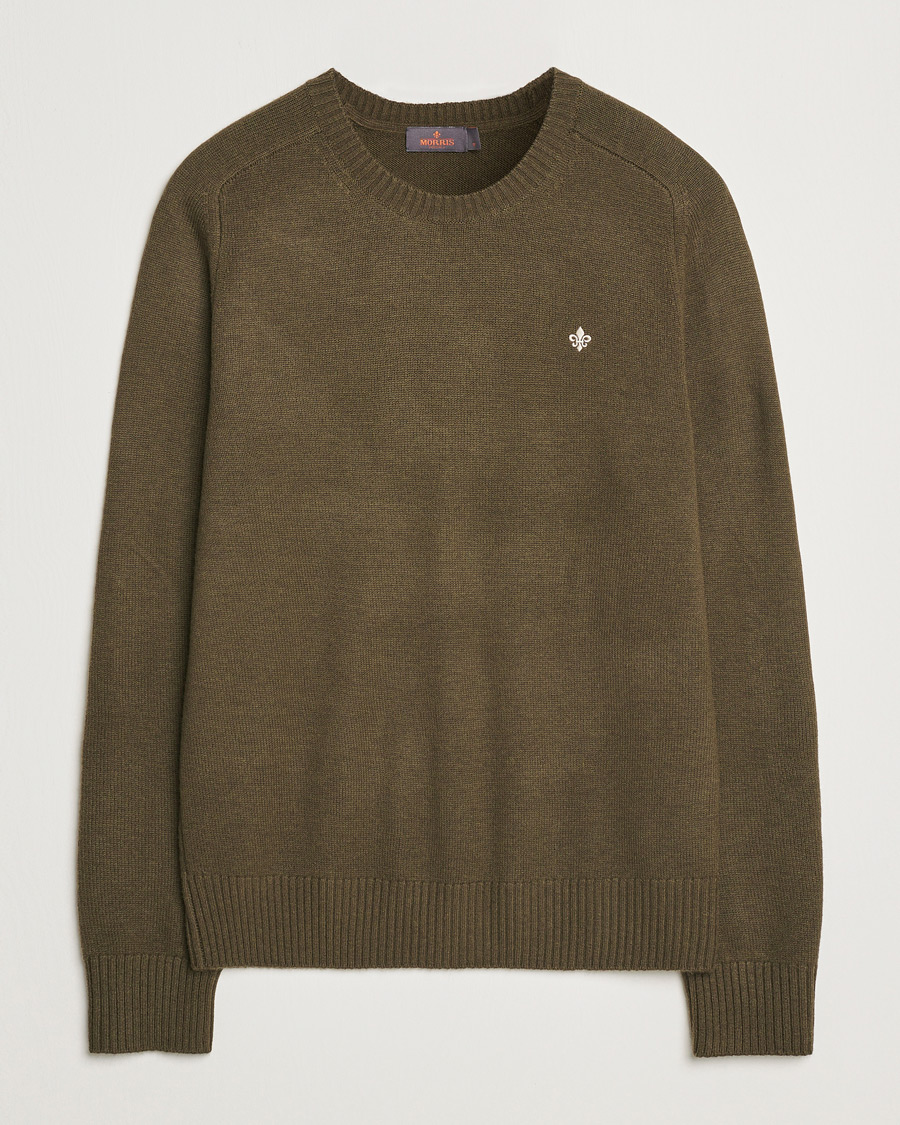 Mies | Puserot | Morris | Hertford Merino Crew Neck Olive