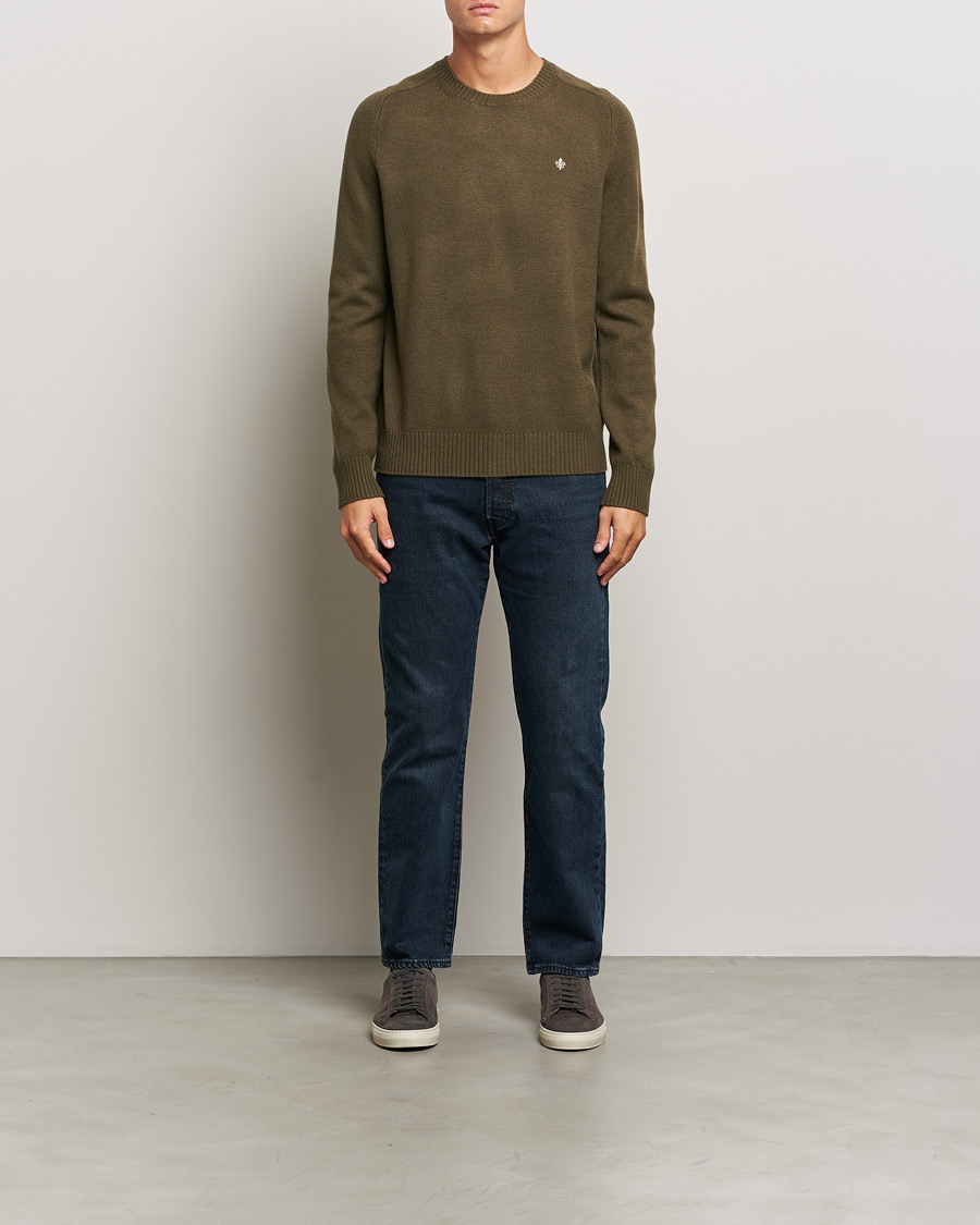 Mies | Puserot | Morris | Hertford Merino Crew Neck Olive