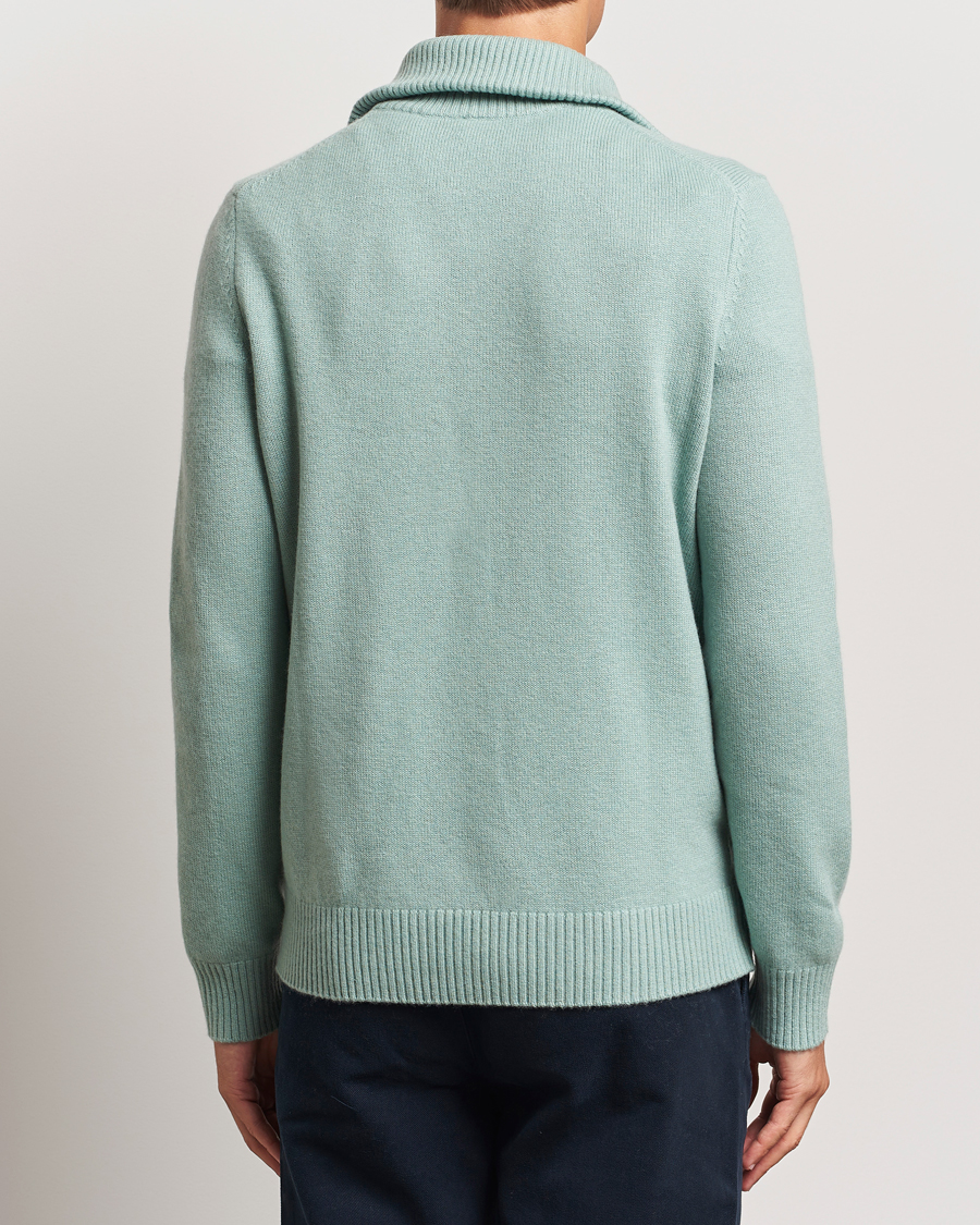 Mies | Puserot | Morris | Hertford Merino Half Zip Green