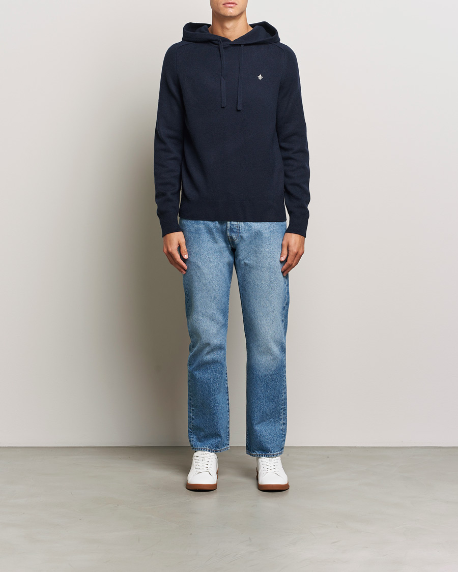 Mies | Puserot | Morris | Hertford Merino Hoodie Navy