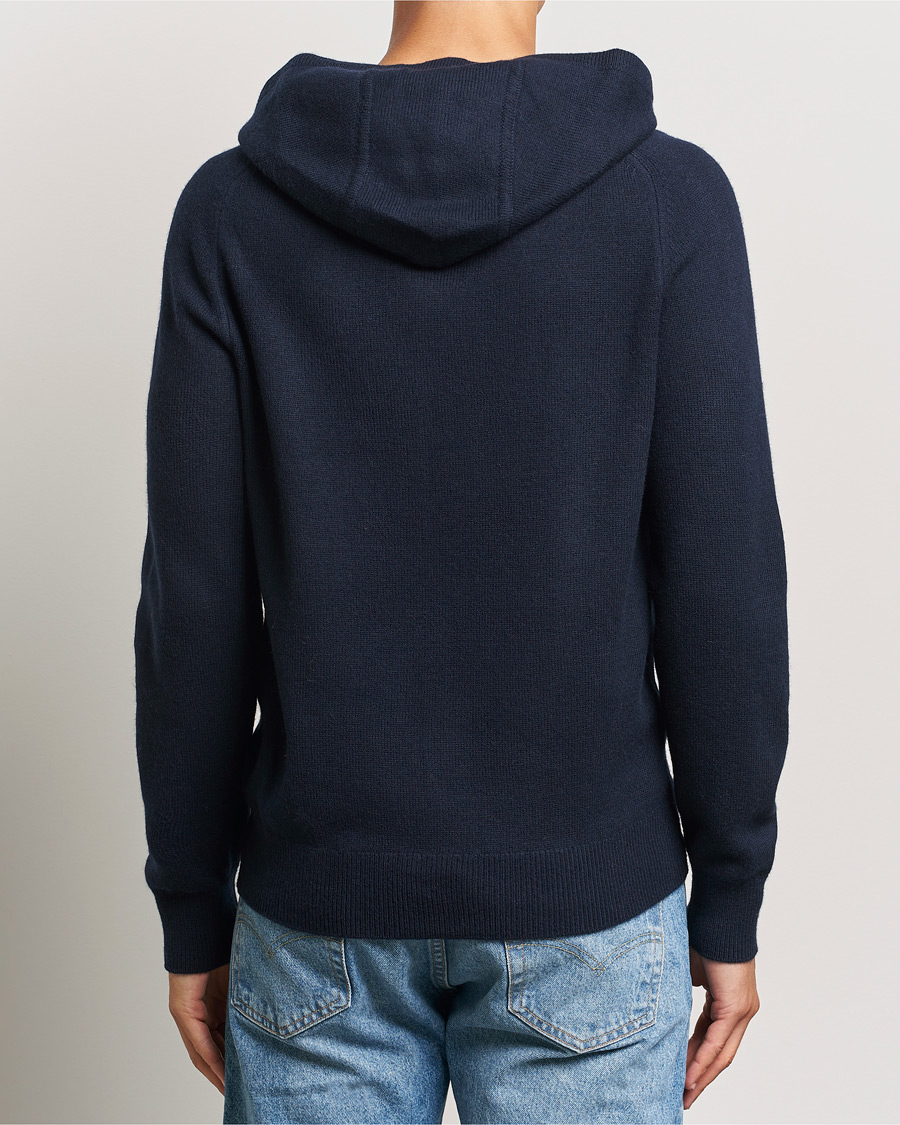 Mies | Puserot | Morris | Hertford Merino Hoodie Navy