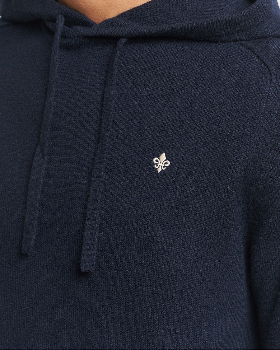 Mies | Puserot | Morris | Hertford Merino Hoodie Navy
