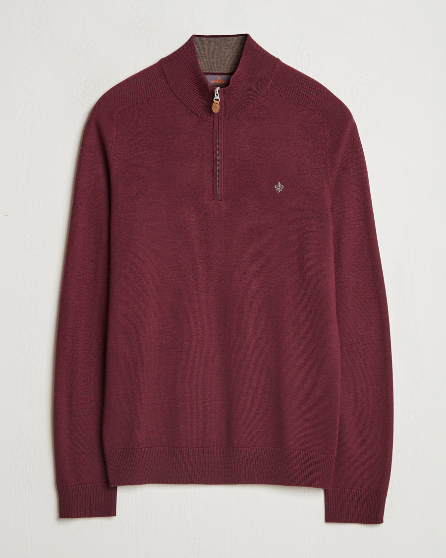 Mies | Puserot | Morris | John Merino Half Zip Wine Red