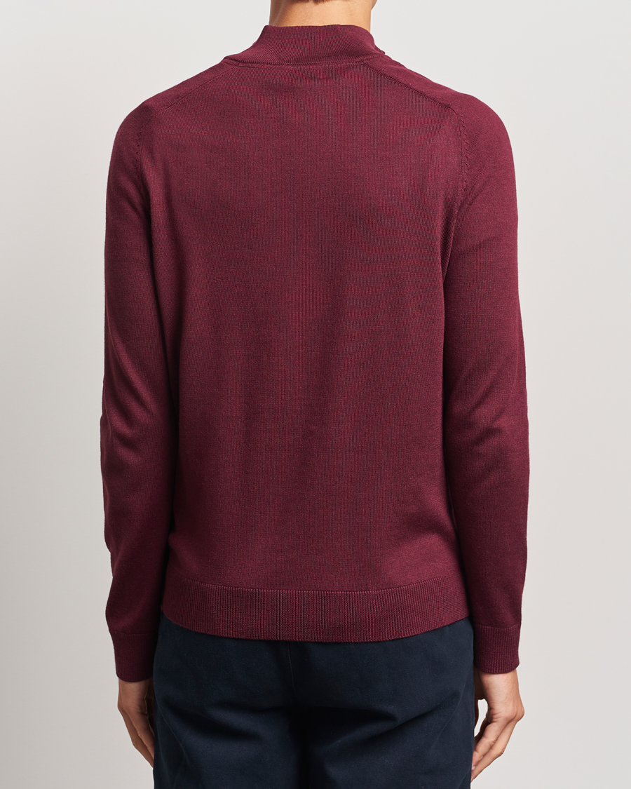 Mies | Puserot | Morris | John Merino Half Zip Wine Red