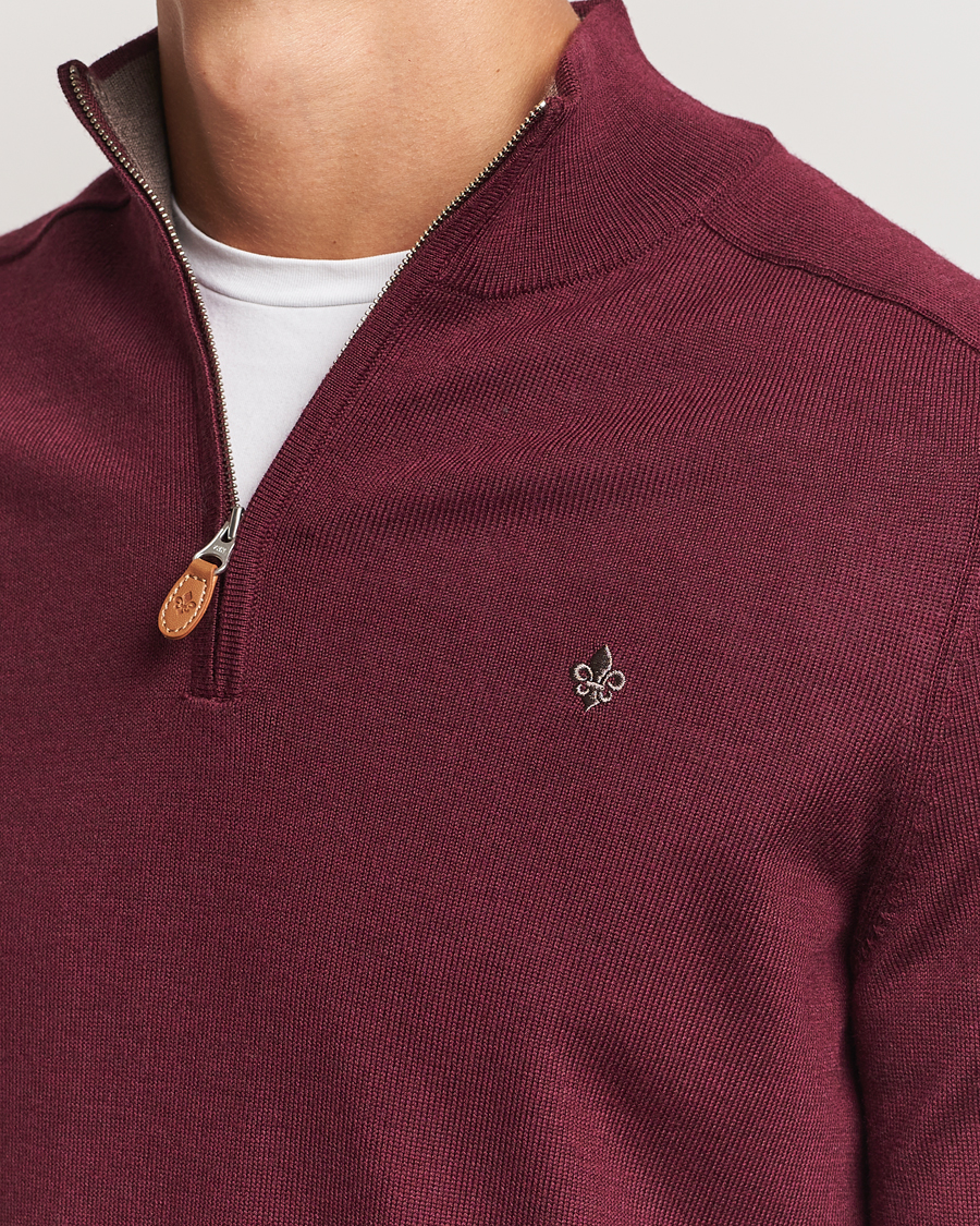 Mies | Puserot | Morris | John Merino Half Zip Wine Red