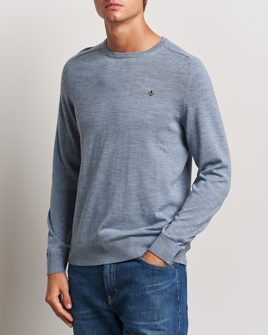Mies | Puserot | Morris | Merino O-neck Light Blue