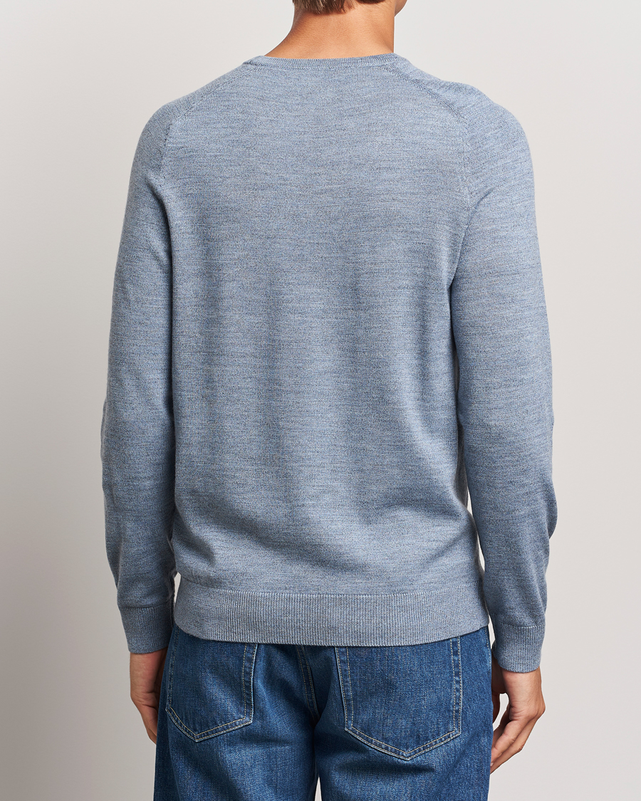Mies | Puserot | Morris | Merino O-neck Light Blue