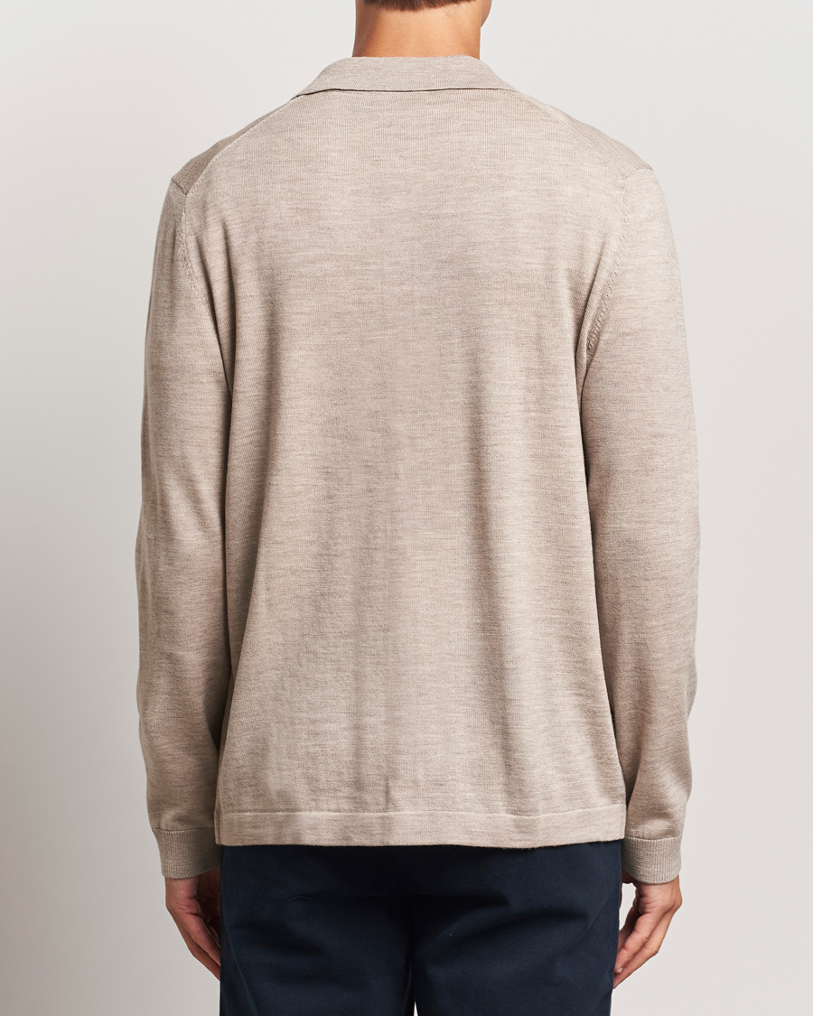 Mies | Puserot | Morris | Merino Knitted Shirt Khaki