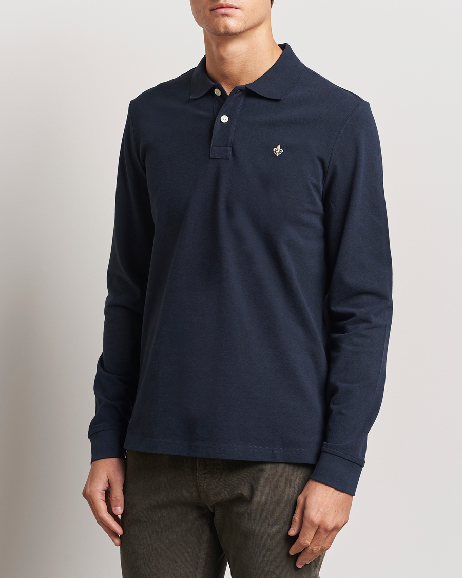 Mies | Puserot | Morris | Camden Long Sleeve Polo Blue