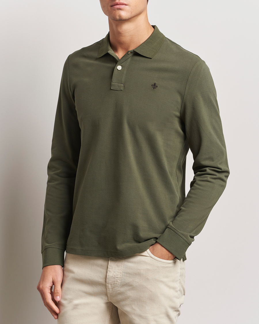 Mies | Puserot | Morris | Camden Long Sleeve Polo Olive