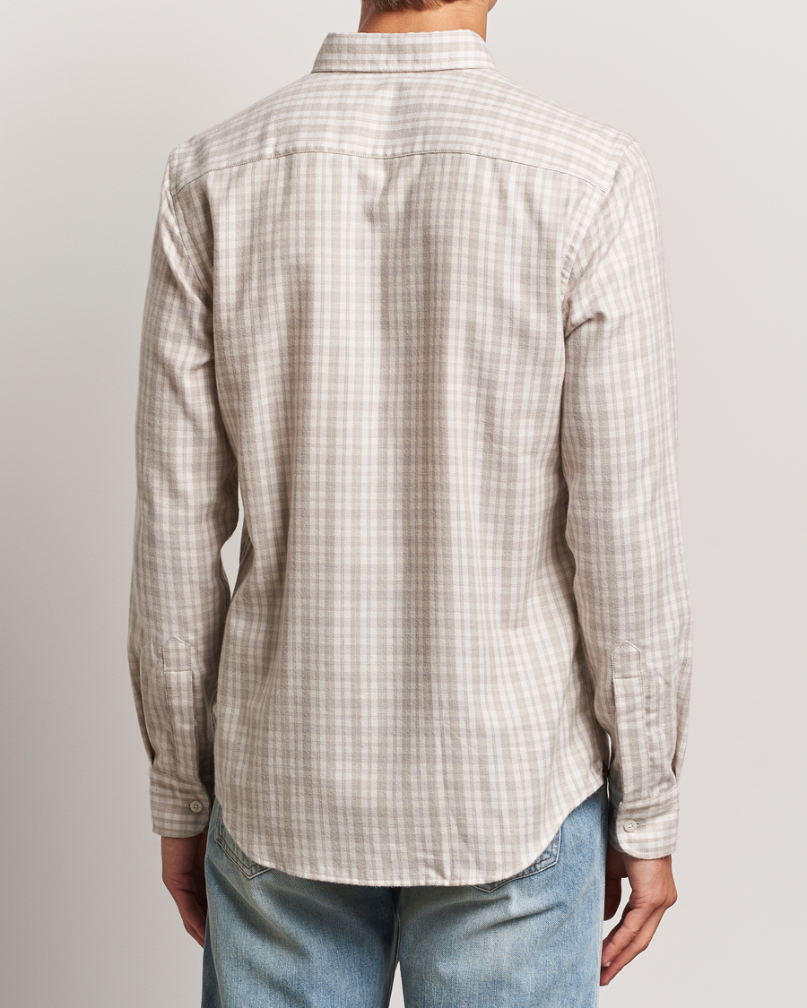 Mies | Kauluspaidat | Morris | Soft Check Flannel Shirt Khaki