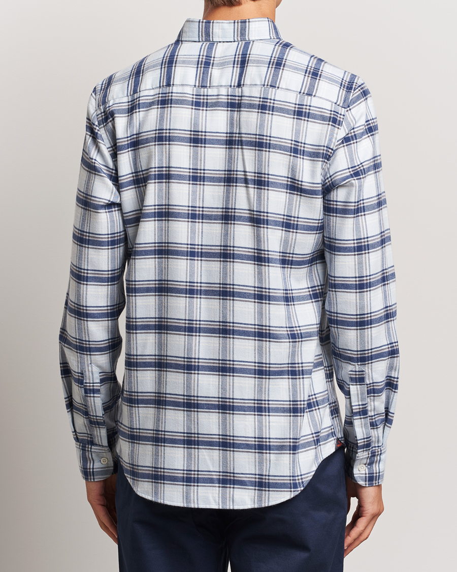 Mies | Kauluspaidat | Morris | Soft Check Flannel Shirt Blue