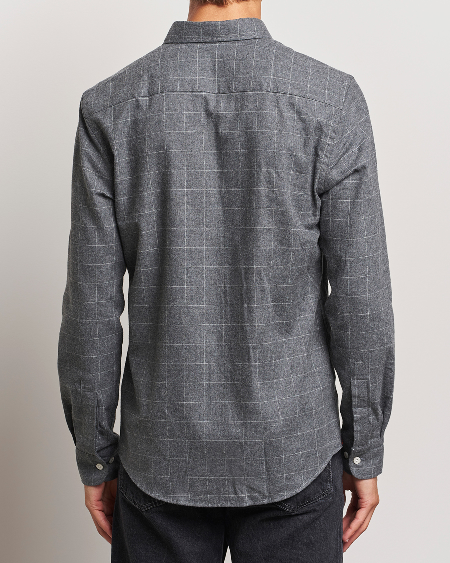 Mies | Kauluspaidat | Morris | Flannel Overcheck Shirt Grey
