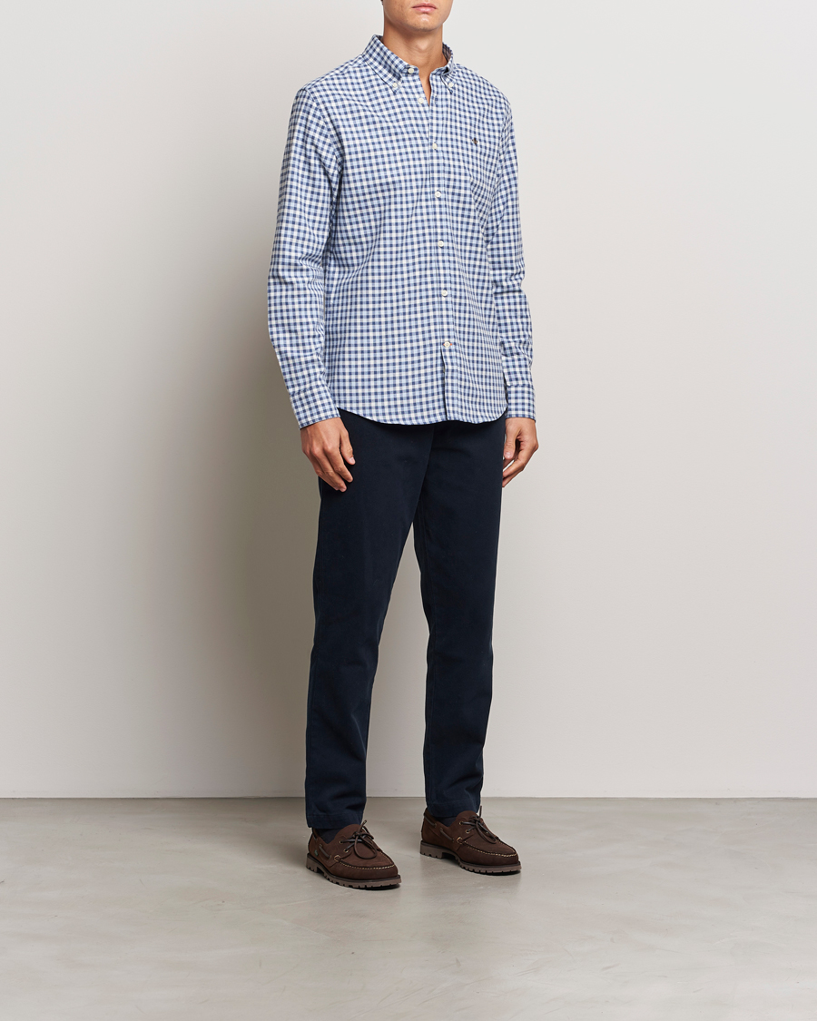 Mies | Kauluspaidat | Morris | Watts Check Flannel Shirt Blue