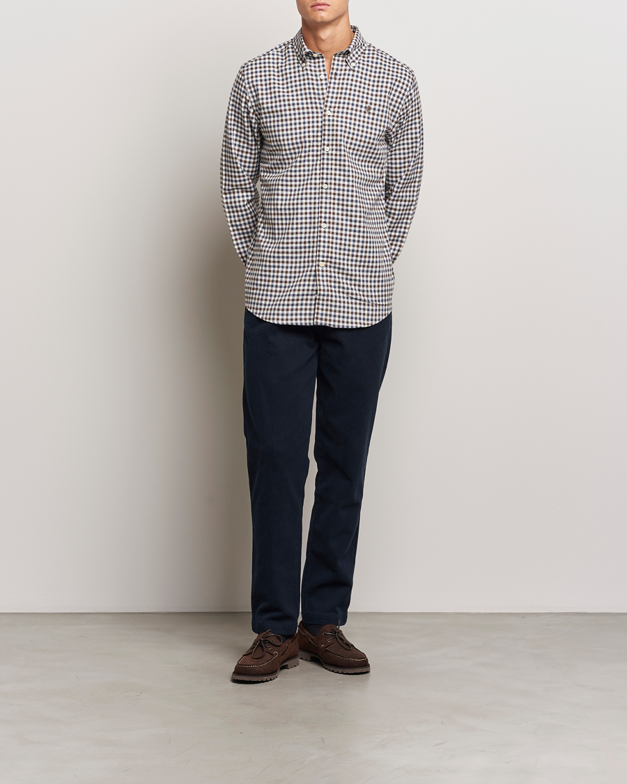 Mies | Kauluspaidat | Morris | Watts Check Flannel Shirt Brown