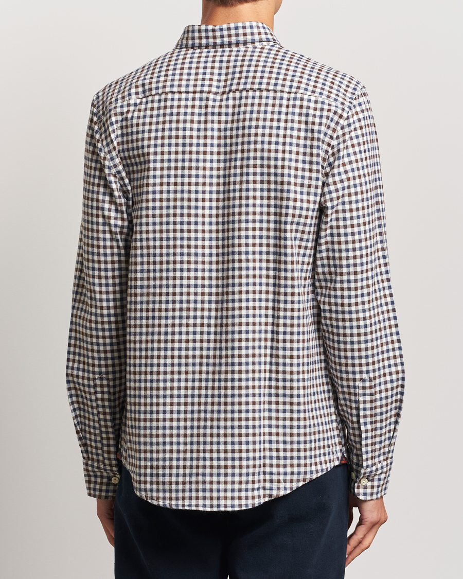 Mies | Kauluspaidat | Morris | Watts Check Flannel Shirt Brown
