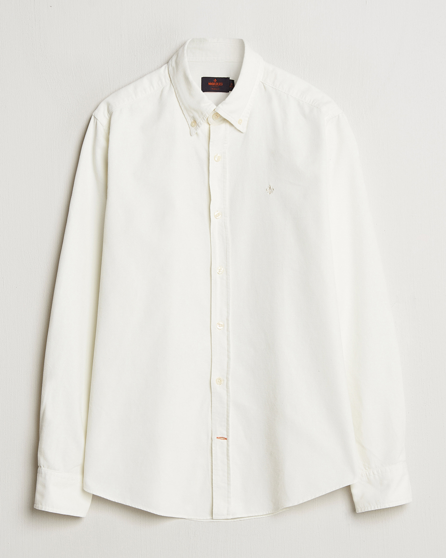 Mies | Kauluspaidat | Morris | Douglas Corduroy Shirt Off White