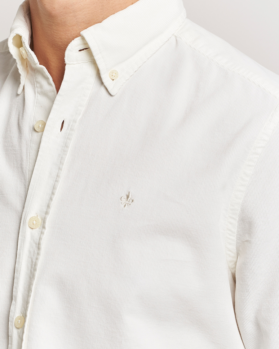 Mies | Kauluspaidat | Morris | Douglas Corduroy Shirt Off White