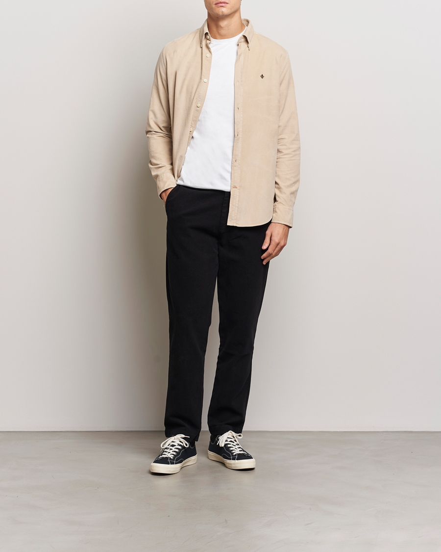 Mies | Kauluspaidat | Morris | Douglas Corduroy Shirt Khaki