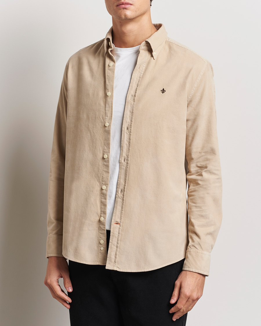 Mies | Kauluspaidat | Morris | Douglas Corduroy Shirt Khaki
