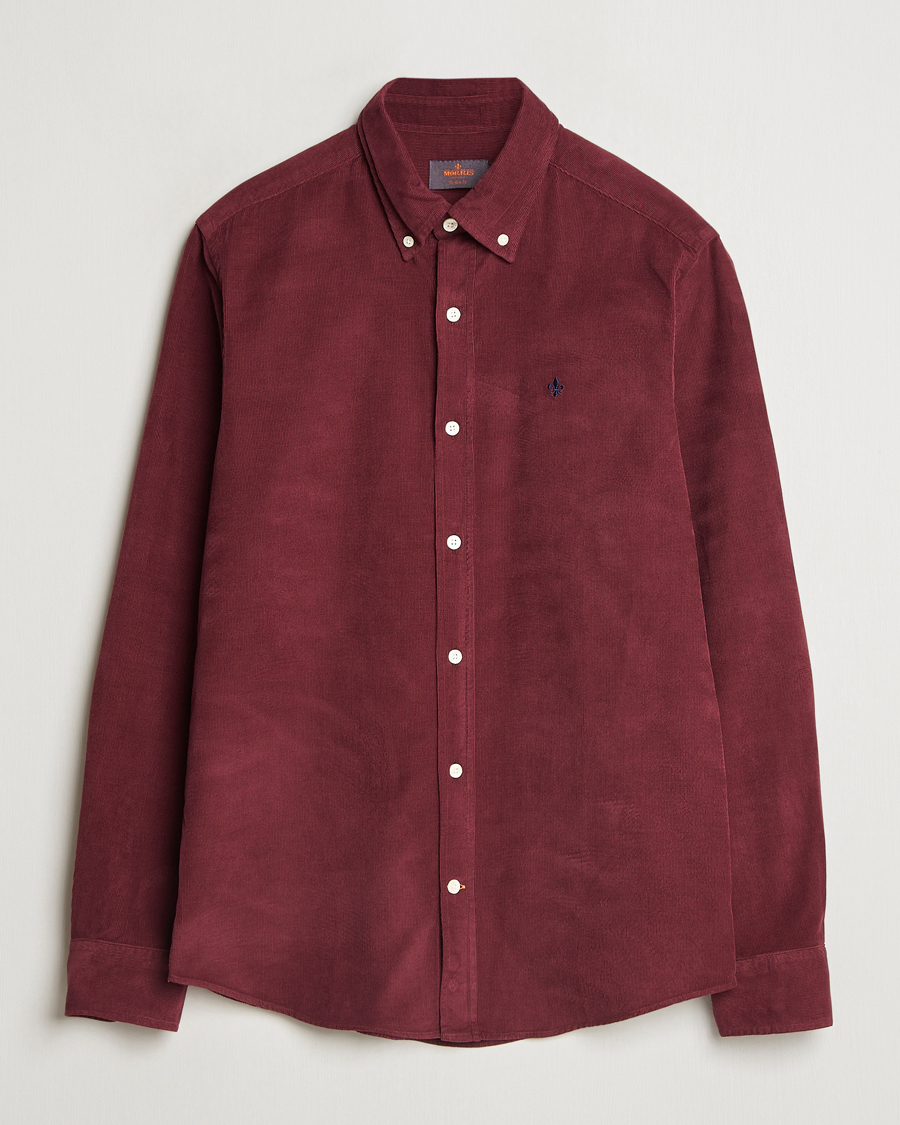 Mies | Kauluspaidat | Morris | Douglas Corduroy Shirt Wine Red