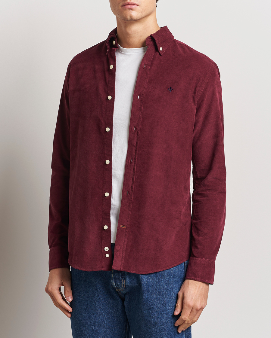 Mies | Kauluspaidat | Morris | Douglas Corduroy Shirt Wine Red
