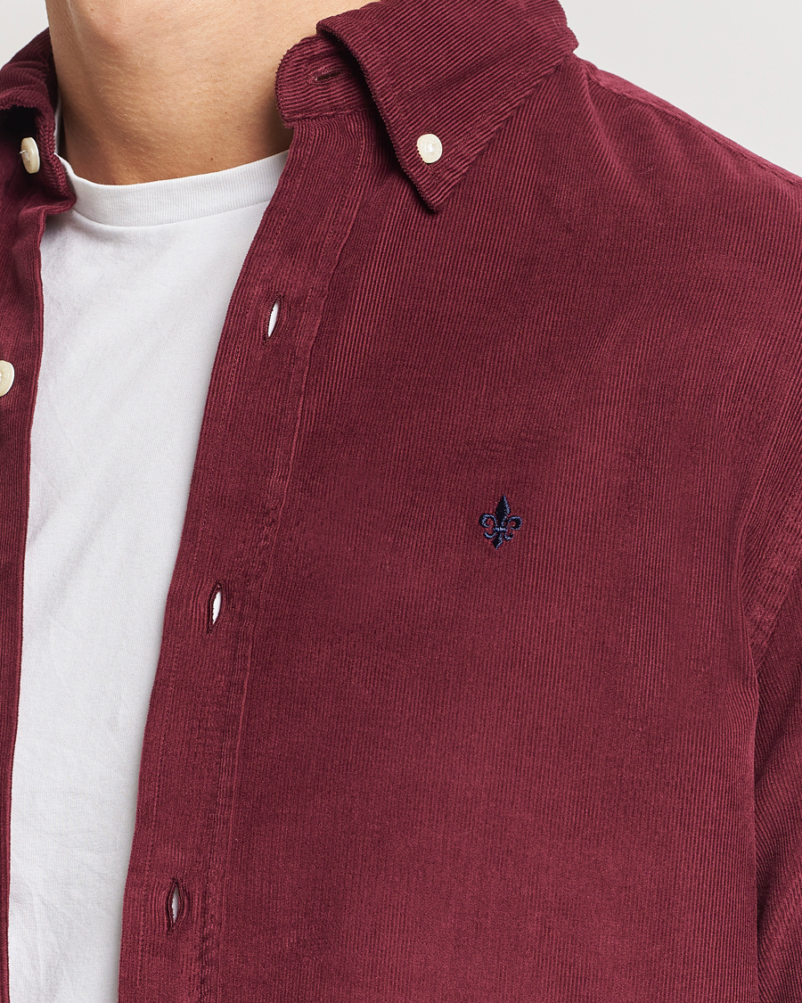 Mies | Kauluspaidat | Morris | Douglas Corduroy Shirt Wine Red