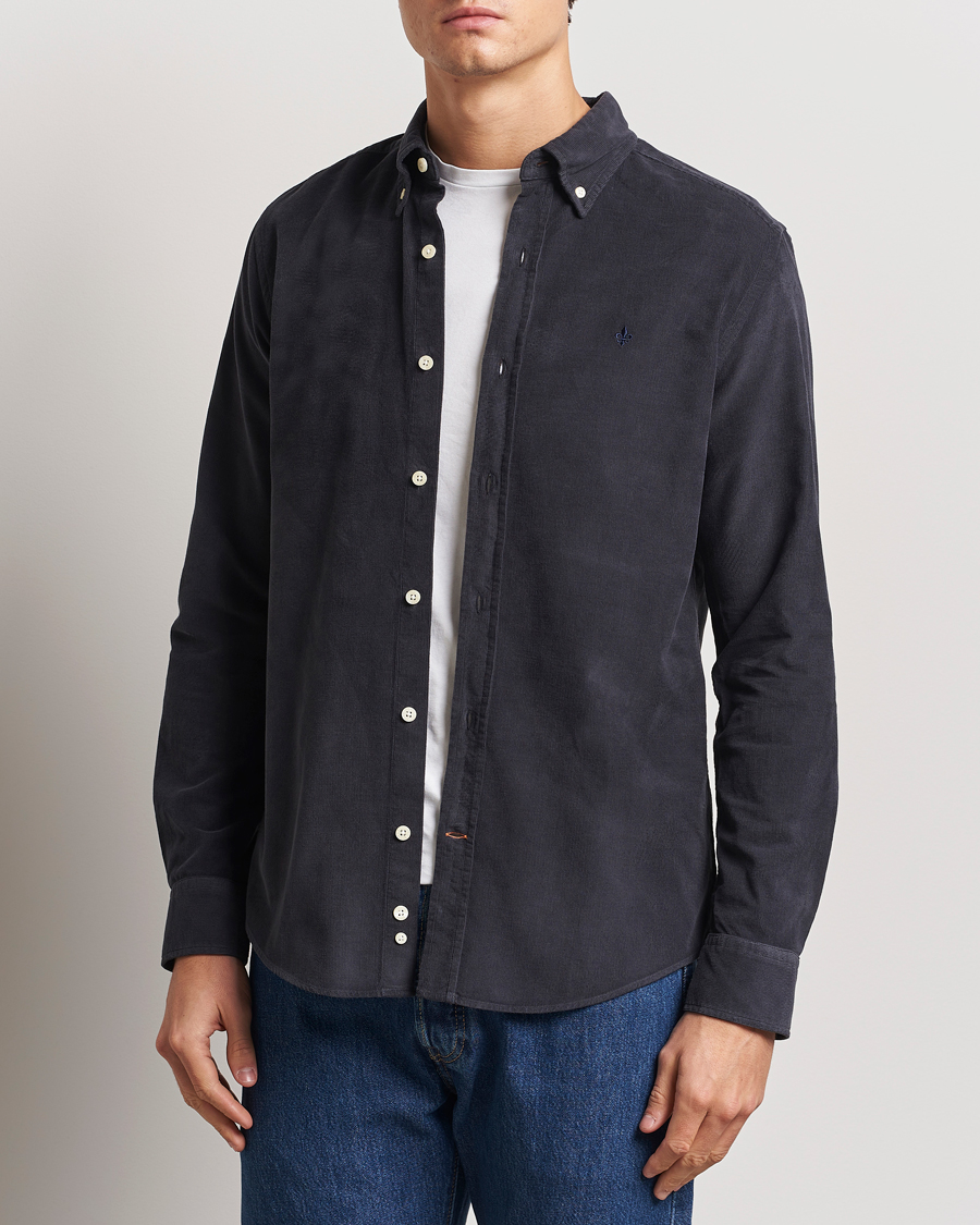 Mies | Kauluspaidat | Morris | Douglas Corduroy Shirt Navy