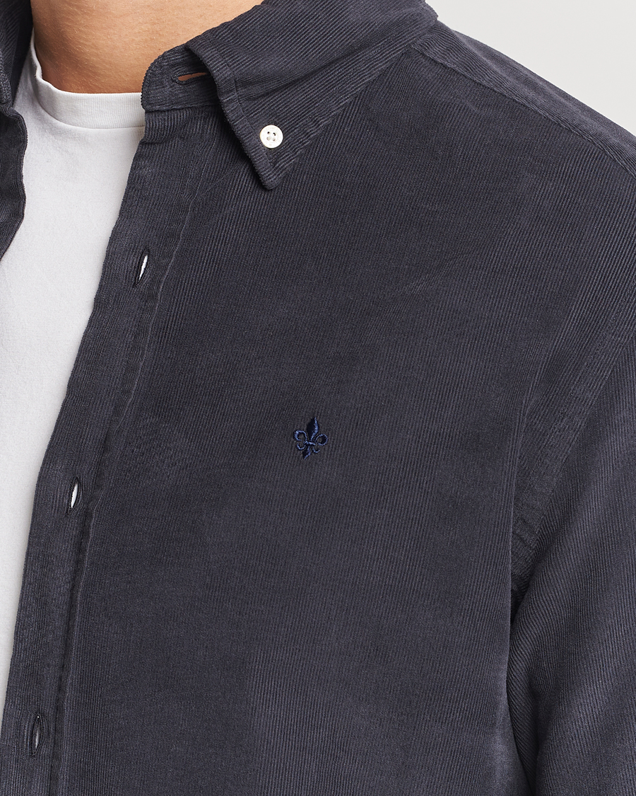 Mies | Kauluspaidat | Morris | Douglas Corduroy Shirt Navy