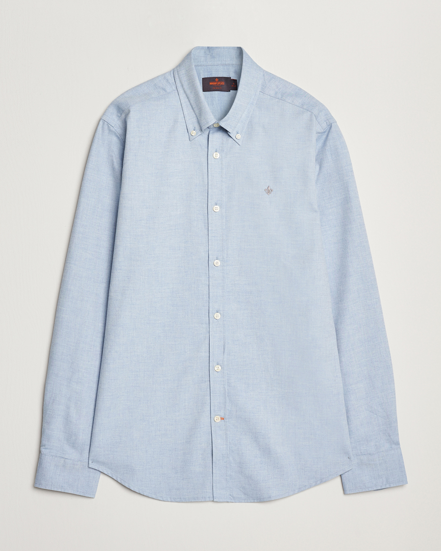Mies | Kauluspaidat | Morris | Watts Flannel Shirt Light Blue