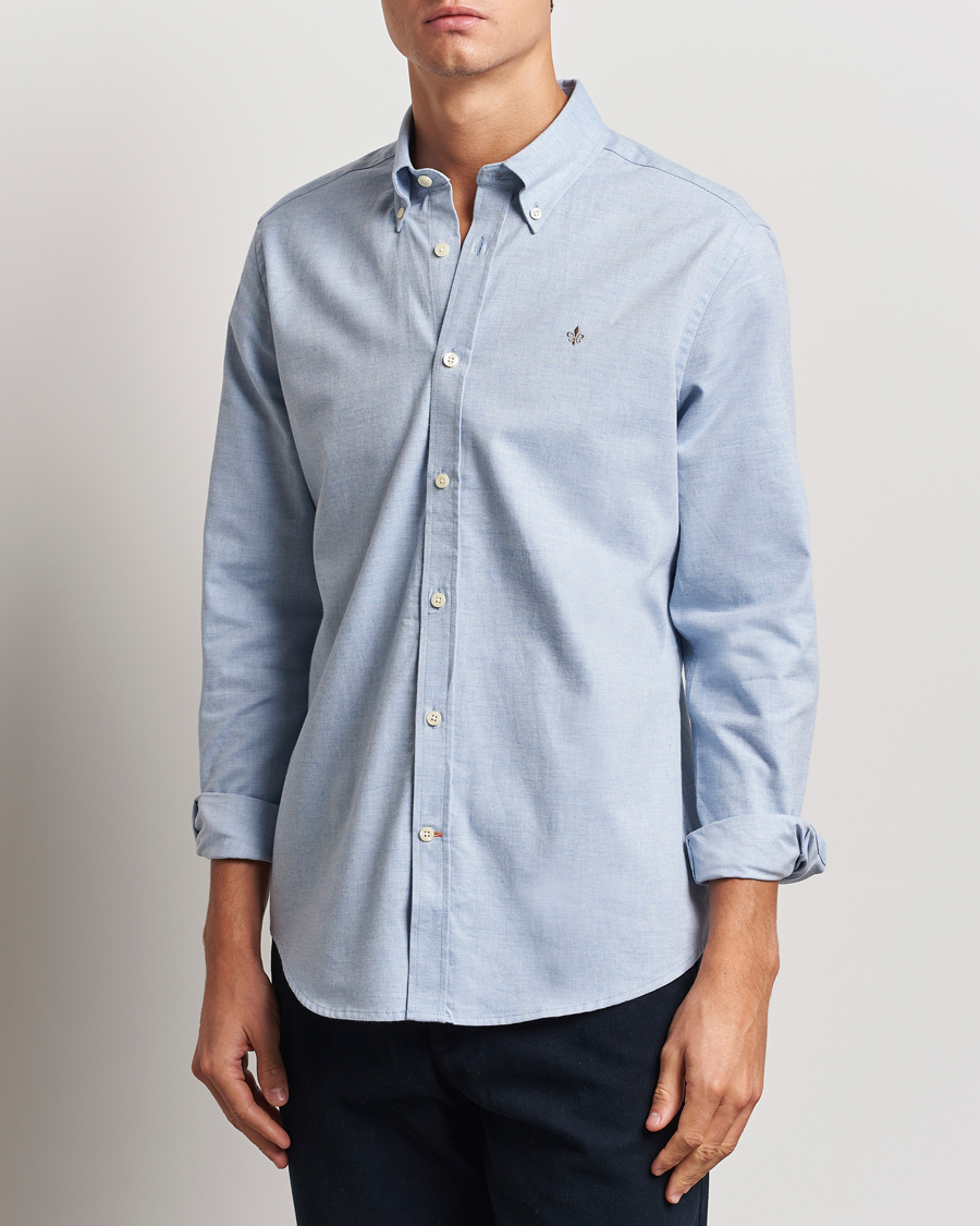 Mies | Kauluspaidat | Morris | Watts Flannel Shirt Light Blue