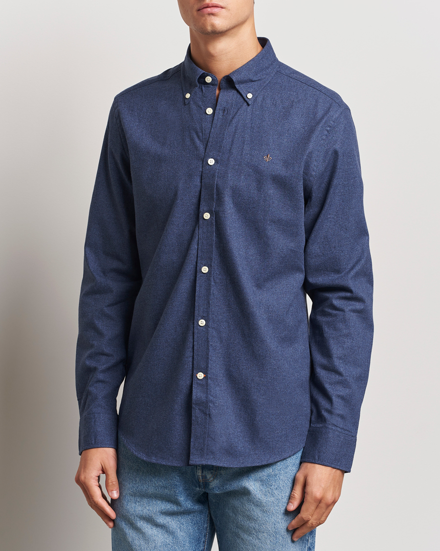 Mies | Kauluspaidat | Morris | Watts Flannel Shirt Navy
