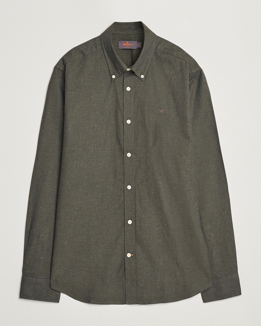Mies | Kauluspaidat | Morris | Watts Flannel Shirt Olive