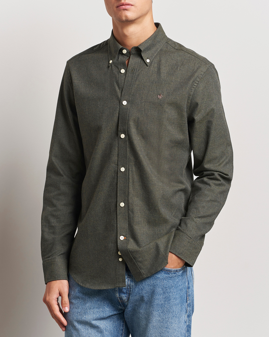 Mies | Kauluspaidat | Morris | Watts Flannel Shirt Olive
