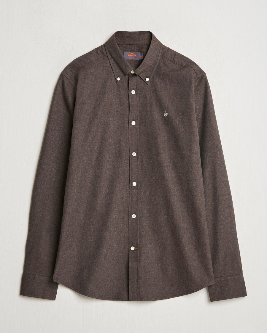 Mies | Kauluspaidat | Morris | Watts Flannel Shirt Brown