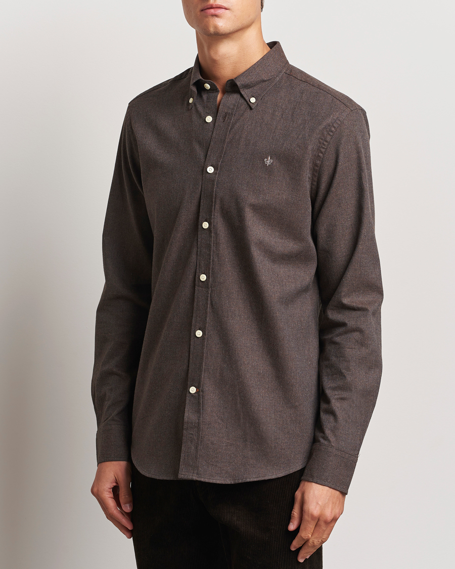 Mies | Kauluspaidat | Morris | Watts Flannel Shirt Brown