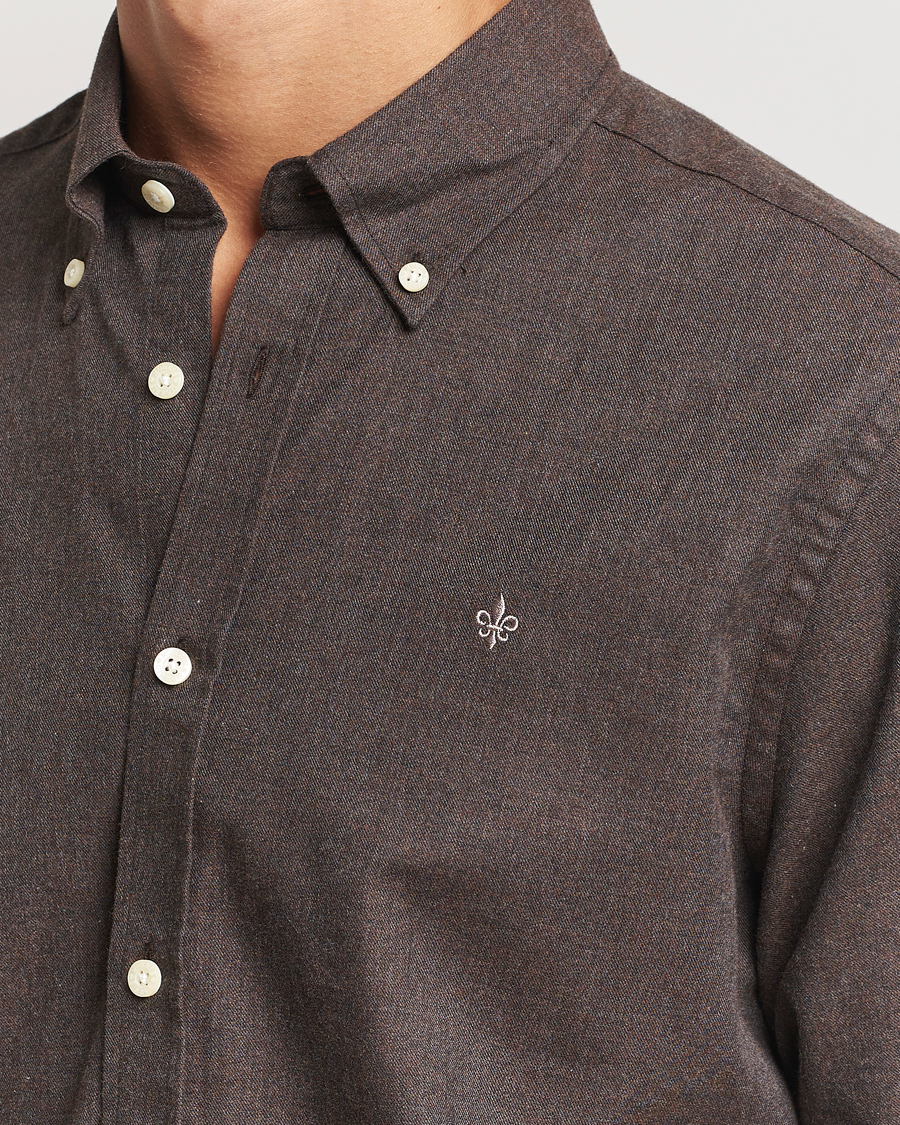 Mies | Kauluspaidat | Morris | Watts Flannel Shirt Brown