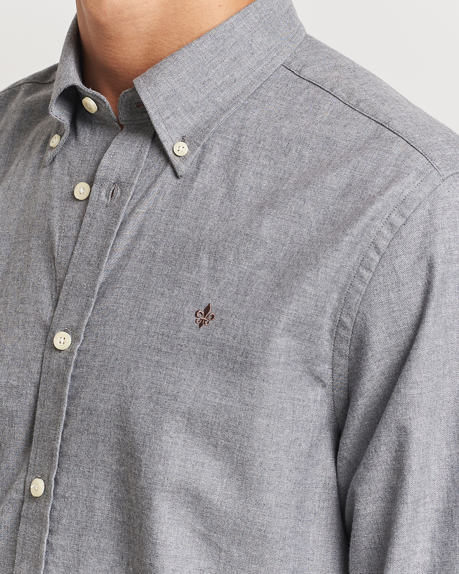Mies | Kauluspaidat | Morris | Watts Flannel Shirt Grey
