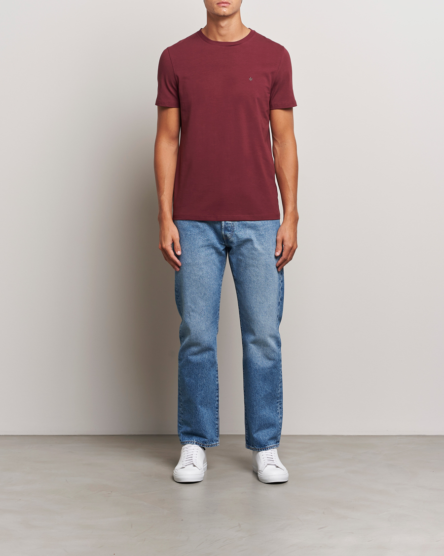 Mies | T-paidat | Morris | James Crew Neck Tee Wine Red