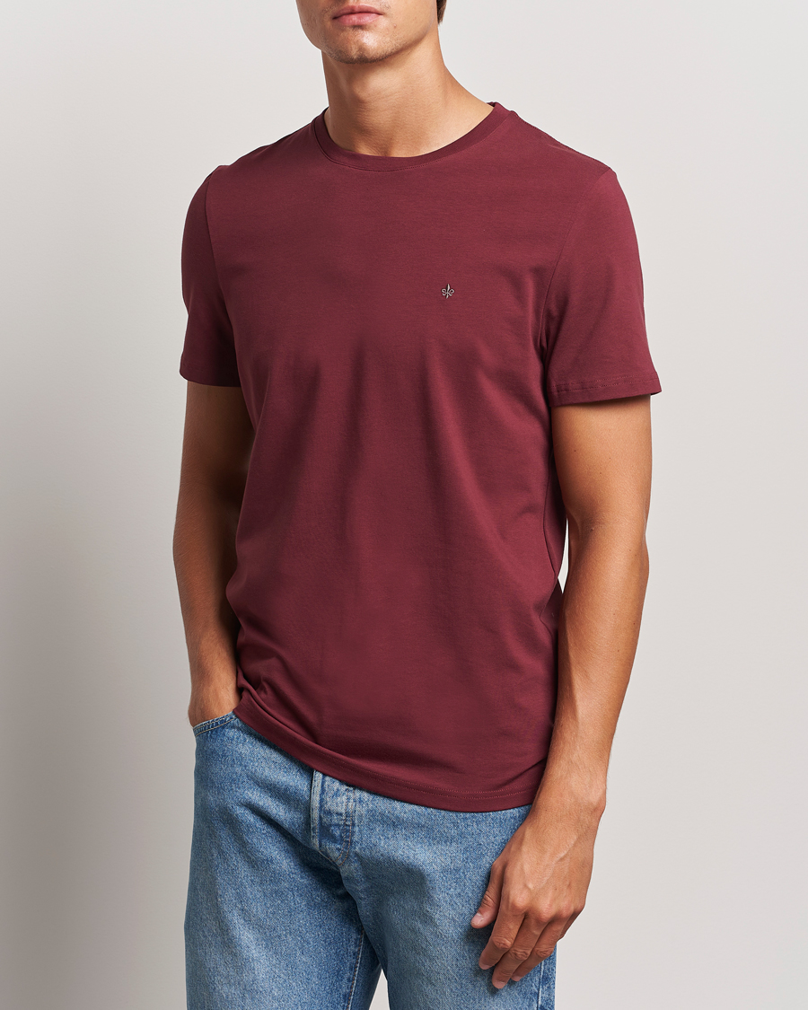 Mies | T-paidat | Morris | James Crew Neck Tee Wine Red