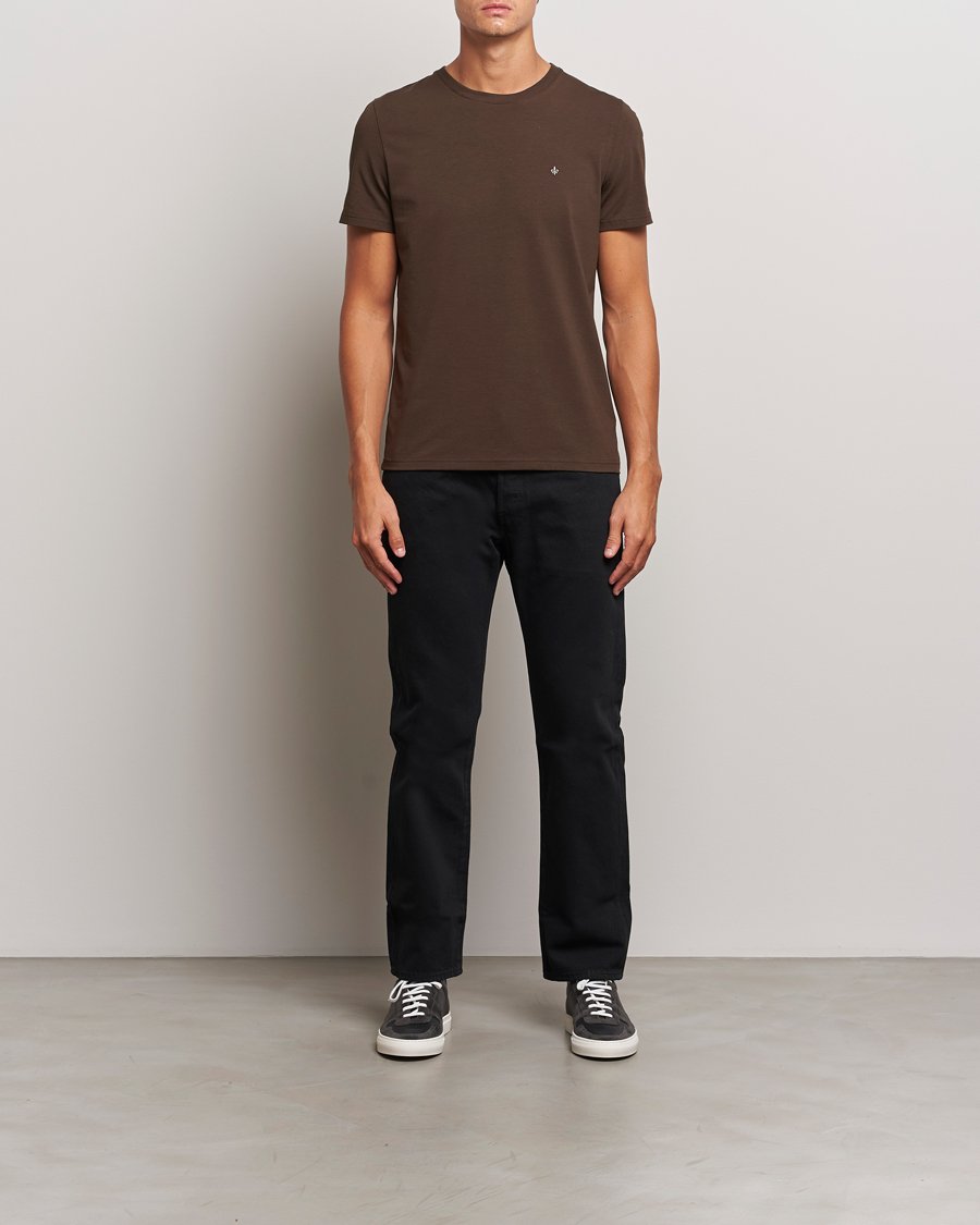 Mies | T-paidat | Morris | James Crew Neck Tee Brown